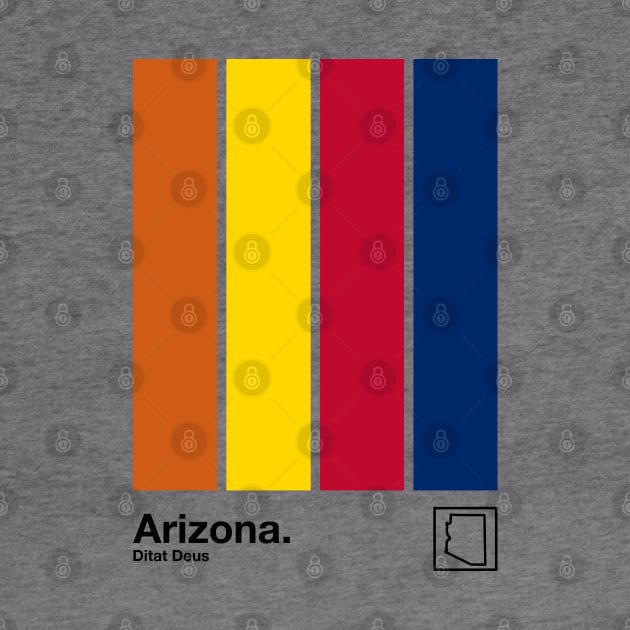 Arizona  // Original Minimalist Artwork Poster Design by DankFutura